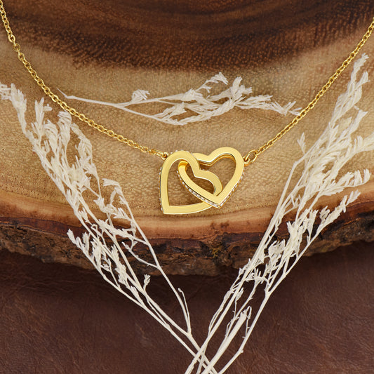 Interlock Heart Necklace — Two hearts, One connection