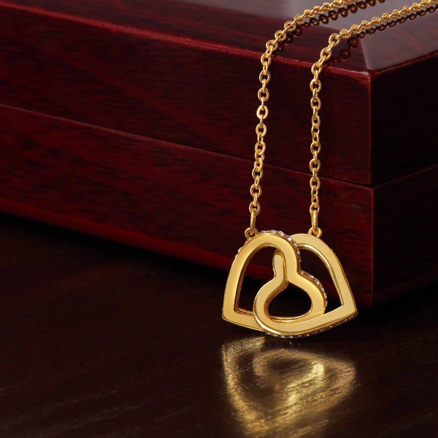 Interlock Heart Necklace — Two hearts, One connection